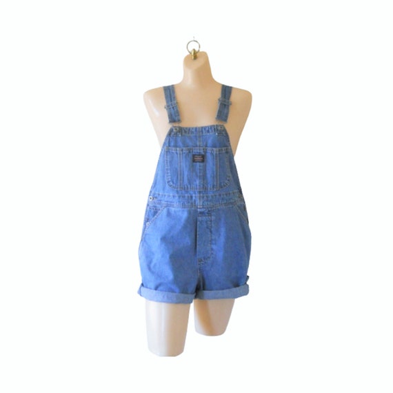 Vintage Women Denim Overall Shorts Denim Shortall