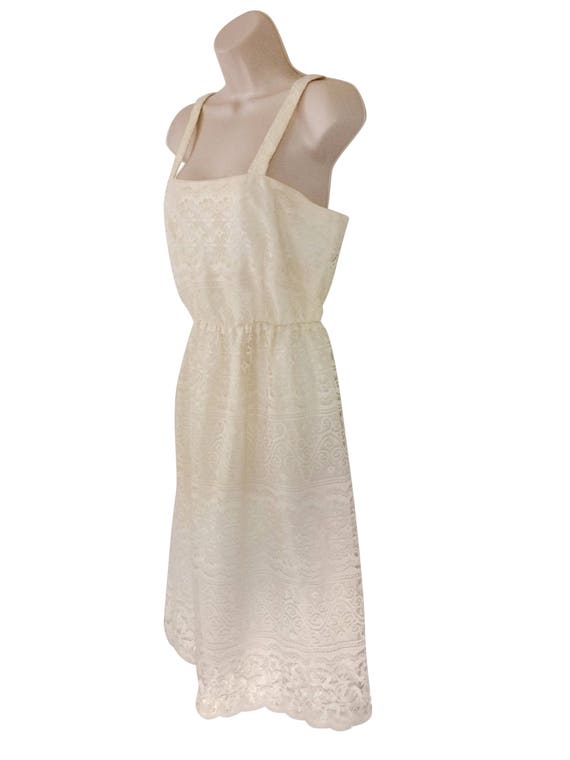 Vintage Ivory Lace Dress - Sleeveless (Women's Si… - image 3
