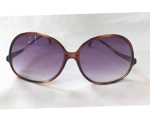 Big Vintage 80s Sunglasses - Tortoise Shell Frame… - image 1
