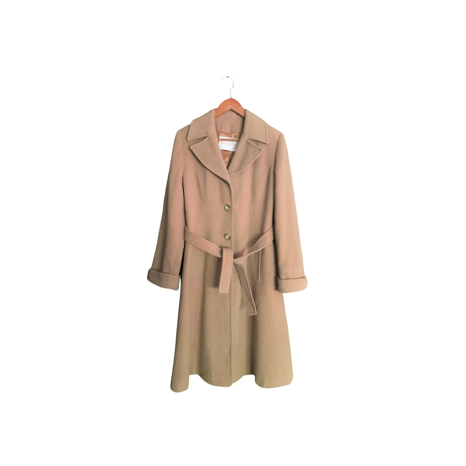 Vintage Pendleton Wool Coat Tan Wool Coat Tan Trench Coat Etsy