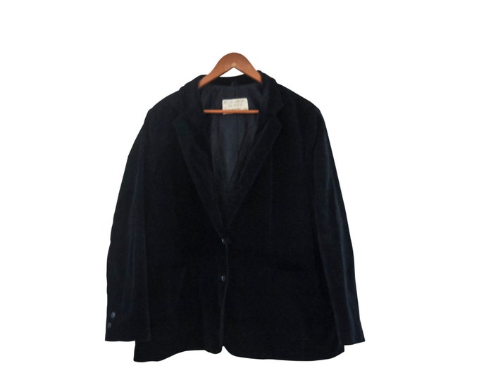 Men Velvet Blazer Black Velvet Blazer Velour Blazer Men Black Etsy