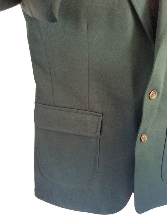 Vintage 70s Green Polyester Sports Coat (Size Men… - image 1