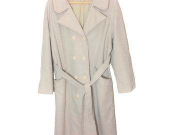 Capsule Wardrobe Item: Vintage Beige Trench Coat With Tie (Women's Size Large)