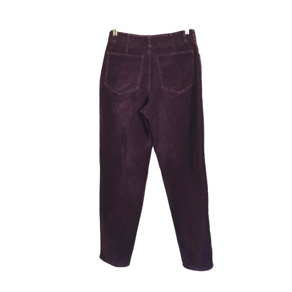 Vintage 90s Purple Velvet Pants - Tapered Leg (Wo… - image 3