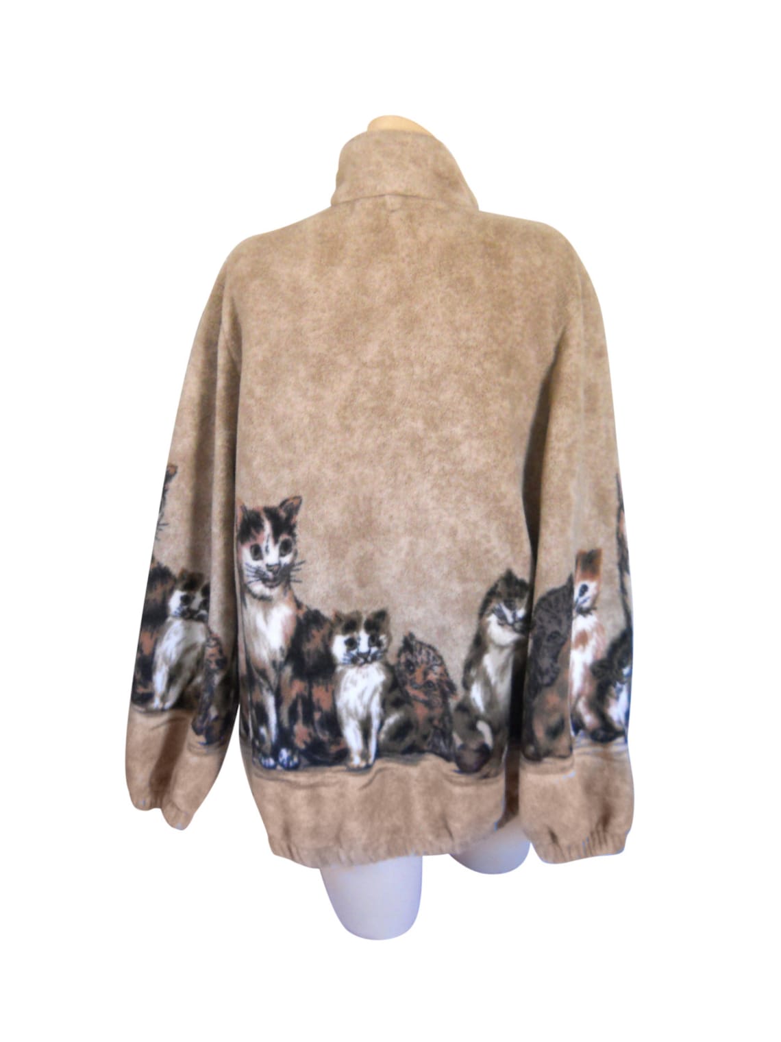 Vintage 2X Cat Jacket Fleece Jacket Fall Jacket Plus Size Etsy