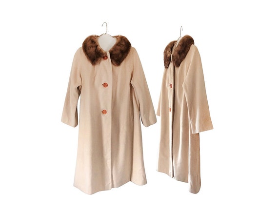 fur collar swing coat