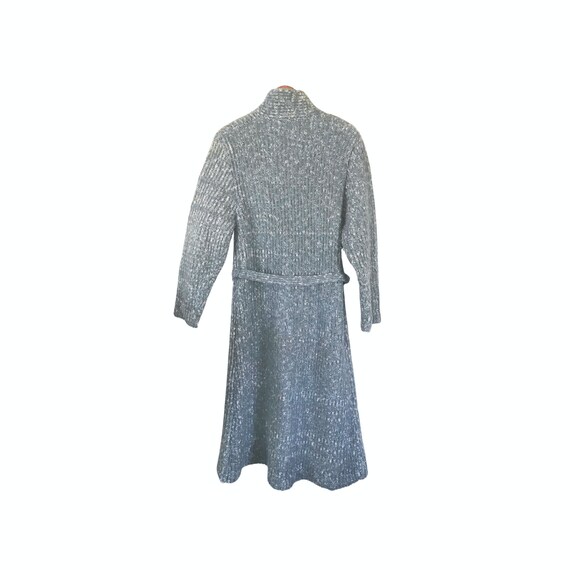 Vintage Long Blue Maxi Cardigan Sweater With Pock… - image 1