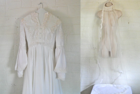 60s Wedding Dress 60s Wedding Gown Beaded Wedding