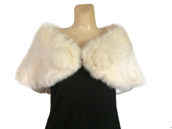 white faux fur cape wedding