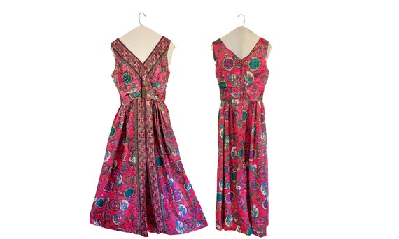 Vintage 60s Party Dress Women Psychedelic Dress 19