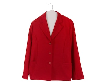 Vintage Red Blazer - Three Button (Women's Size 14)