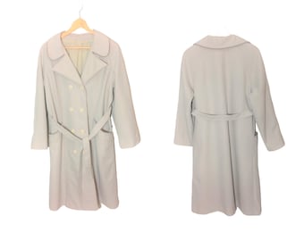 Capsule Wardrobe Item: Vintage Beige Trench Coat With Tie (Women's Size Large)