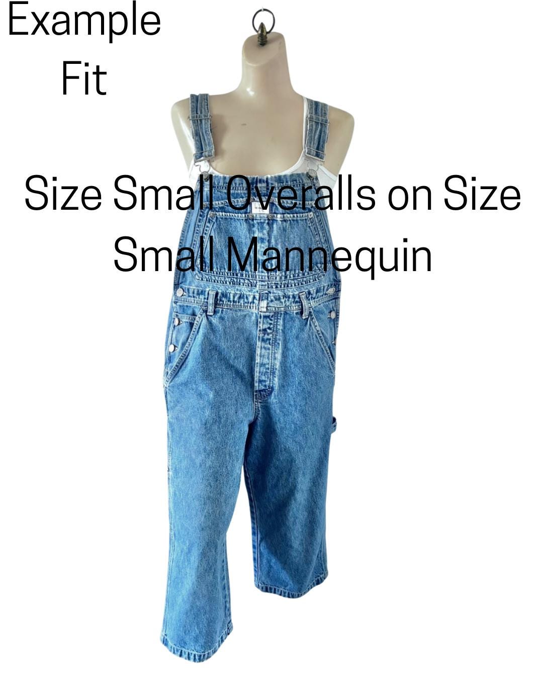 Vintage Calvin Klein Denim Overalls Cropped Short Inseam Women's Small ...