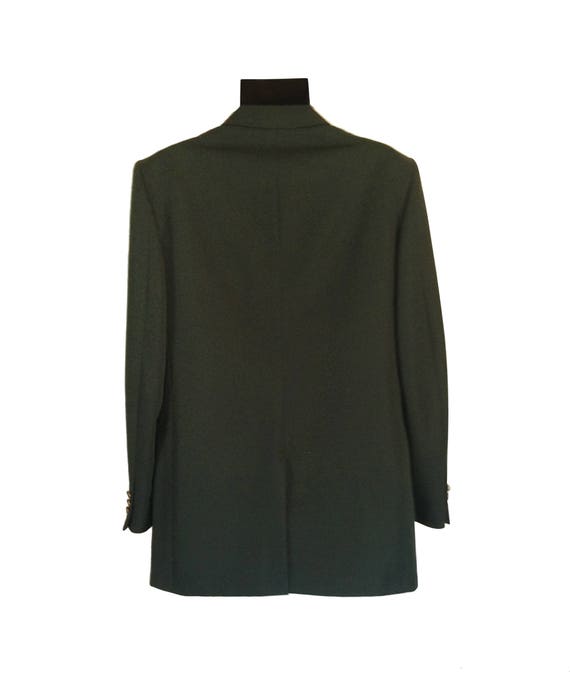 Vintage 70s Green Polyester Sports Coat (Size Men… - image 4