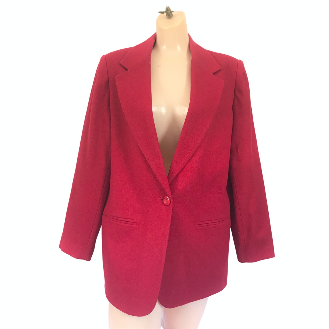 Women Red Blazer Petite Clothing Petite Clothes Wool Blazer Etsy UK
