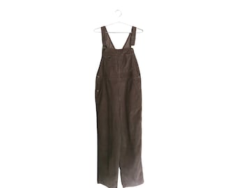 Capsule Wardrobe Item: Vintage LL Bean Brown Corduroy Overalls - Baggy Fit (Women's Size Large - XL)