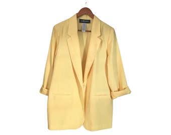 Vintage Yellow Blazer Sag Harbor Blazer 