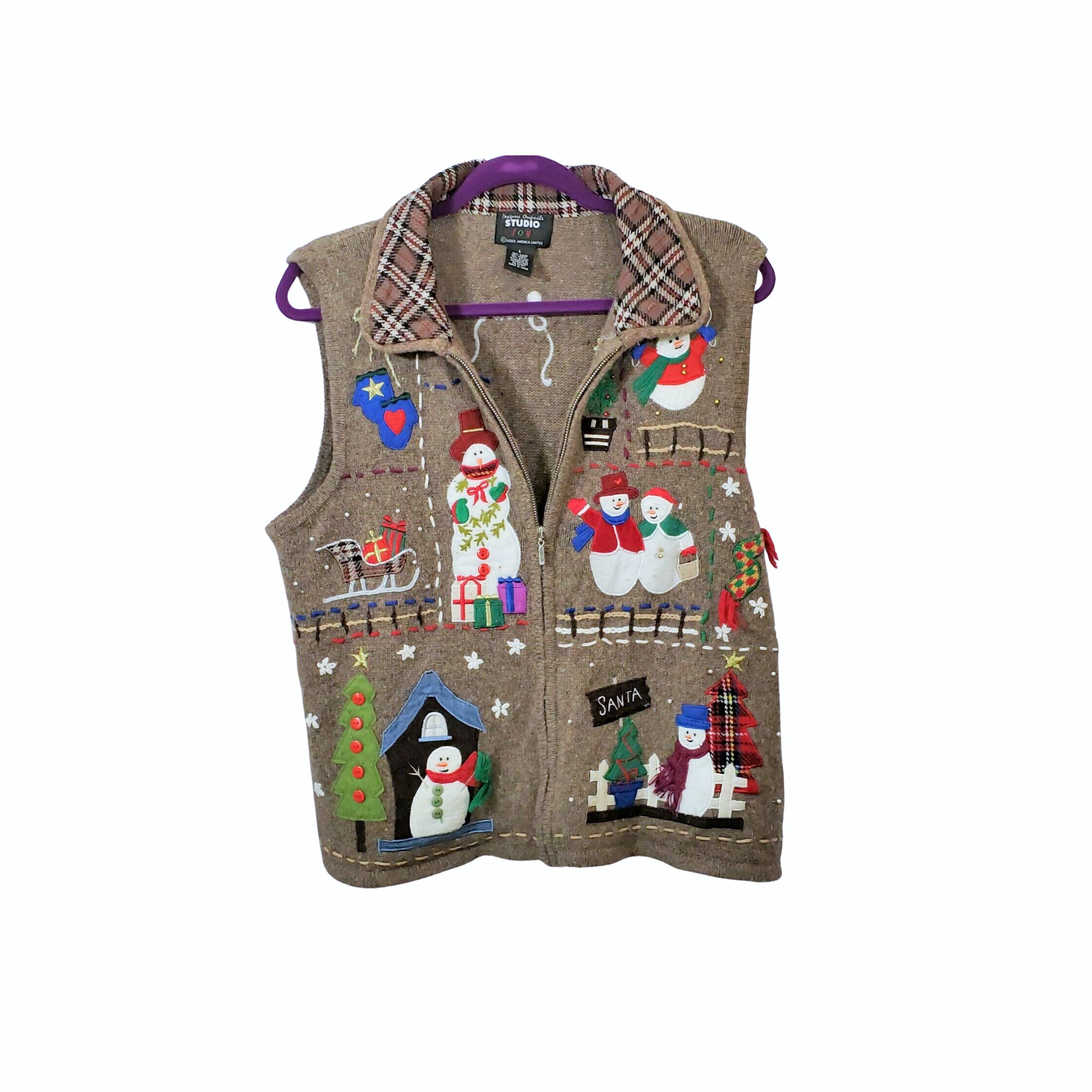 ShineBrightVintage Ugly Christmas Sweater Tacky Christmas Sweater Holiday Sweater Christmas Vest Plus Size Vest Plus Size Clothing Petite Clothing Clothes