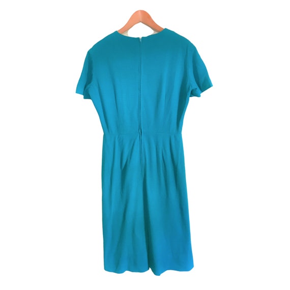 Vintage Teal Day Dress (Women's Size 10) - image 2