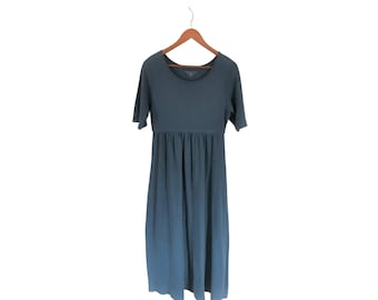 Capsule Wardrobe Item: Vintage 90s Long Baby Blue Dress (Size Women's Petite Medium)