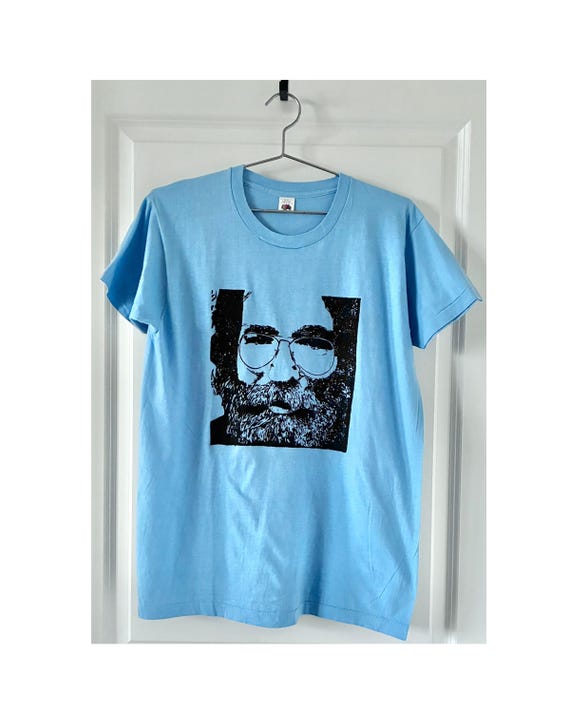 Original Vintage Jerry Garcia T-shirt XL – Powder Blue Single 