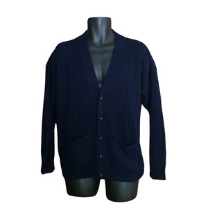 Vintage Grandpa Cardigan - Navy Blue (Men&#39;s Size Medium)
