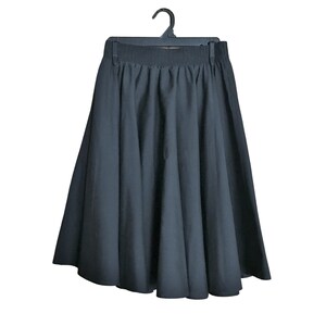 Capsule Wardrobe Item: Vintage Black Circle Skirt Classic and Timeless Style Women's Size Small image 3