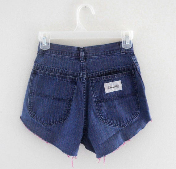 Vintage Cutoff Denim High Waisted Shorts - Hot Pi… - image 2