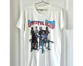 Original Vintage 1987 Grateful Dead Single Stitch Tour Tee – Band Shirt Large
