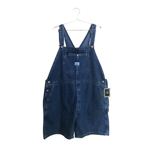 Klassische Deadstock Vintage 90er Jahre Lee Medium Wash Denim Overall Shorts - Niedlich, Bequem, Vielseitig und Zeitlos Damen Übergröße 3X