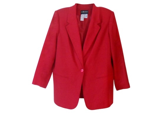 Plus Size Blazer Women Red Blazer Women Wool Blazer Ladies | Etsy
