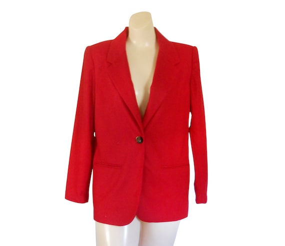 Women's petite red blazer cheap