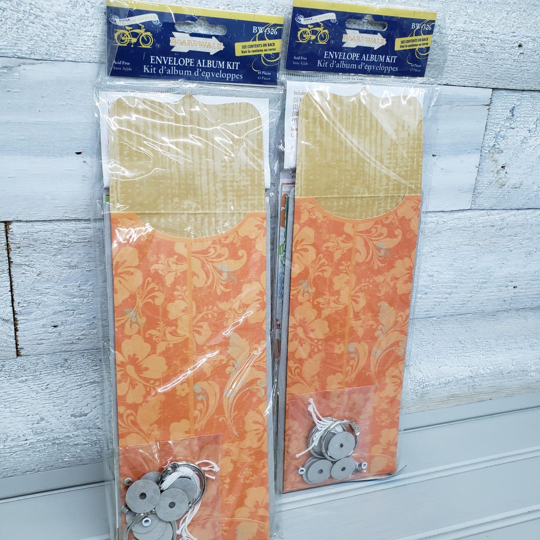 Boardwalk Envelope Album Kit Bundle, Junk Journal Scrapbook Supplies (2 ...