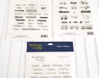 Technique Tuesday Clear Stamp Bundle Spring Transportation Organization Scrapbook