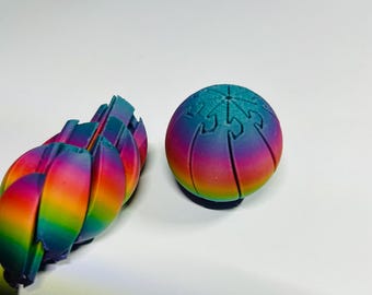 Mini juguete antiestrés Rainbow Spear Slider – Clicker sensorial impreso en 3D, juguete de escritorio