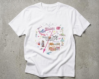 ILLIT Super Real T-Shirt | Pastel Photo Collage Graphic Tee