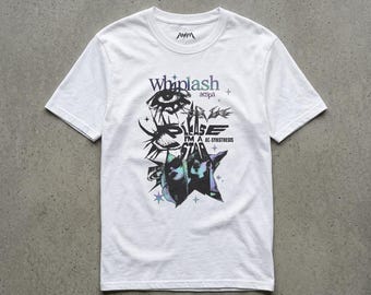 Maglietta grafica Whiplash Aespa Kpop / Maglietta con collage di occhi