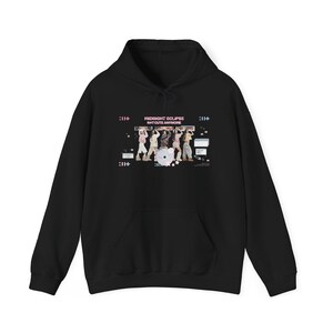 Felpa con cappuccio e stampa grafica K-pop "Midnight Eclipse" / Maglione comodo in misto cotone e poliestere immagine 8