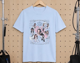 Hearts2Hearts anime collage T-Shirt | kawaii korean illustration tee