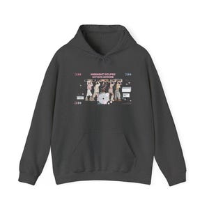 Felpa con cappuccio e stampa grafica K-pop "Midnight Eclipse" / Maglione comodo in misto cotone e poliestere immagine 14