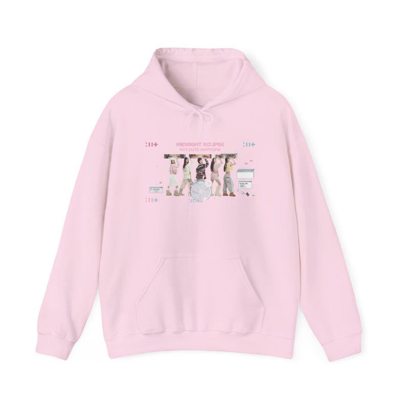 Felpa con cappuccio e stampa grafica K-pop "Midnight Eclipse" / Maglione comodo in misto cotone e poliestere immagine 19