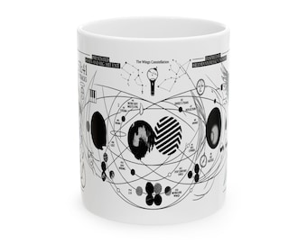 Wings BTS K-pop Album | Ornate Lettering Floral Ceramic Mug