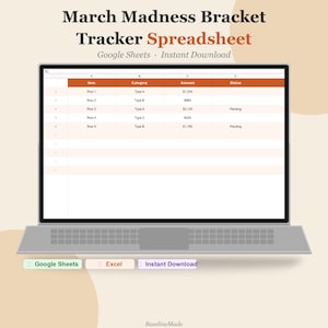 March Madness Bracket Tracker Spreadsheet | Google Sheets Pool Tracker | NCAA Tournament