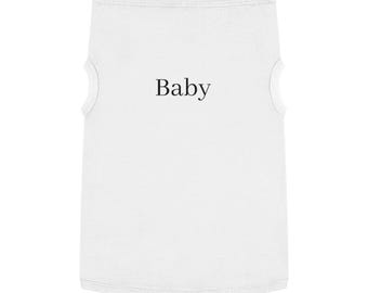 Baby text pet cat tank top | cat shirt, minimalist script design