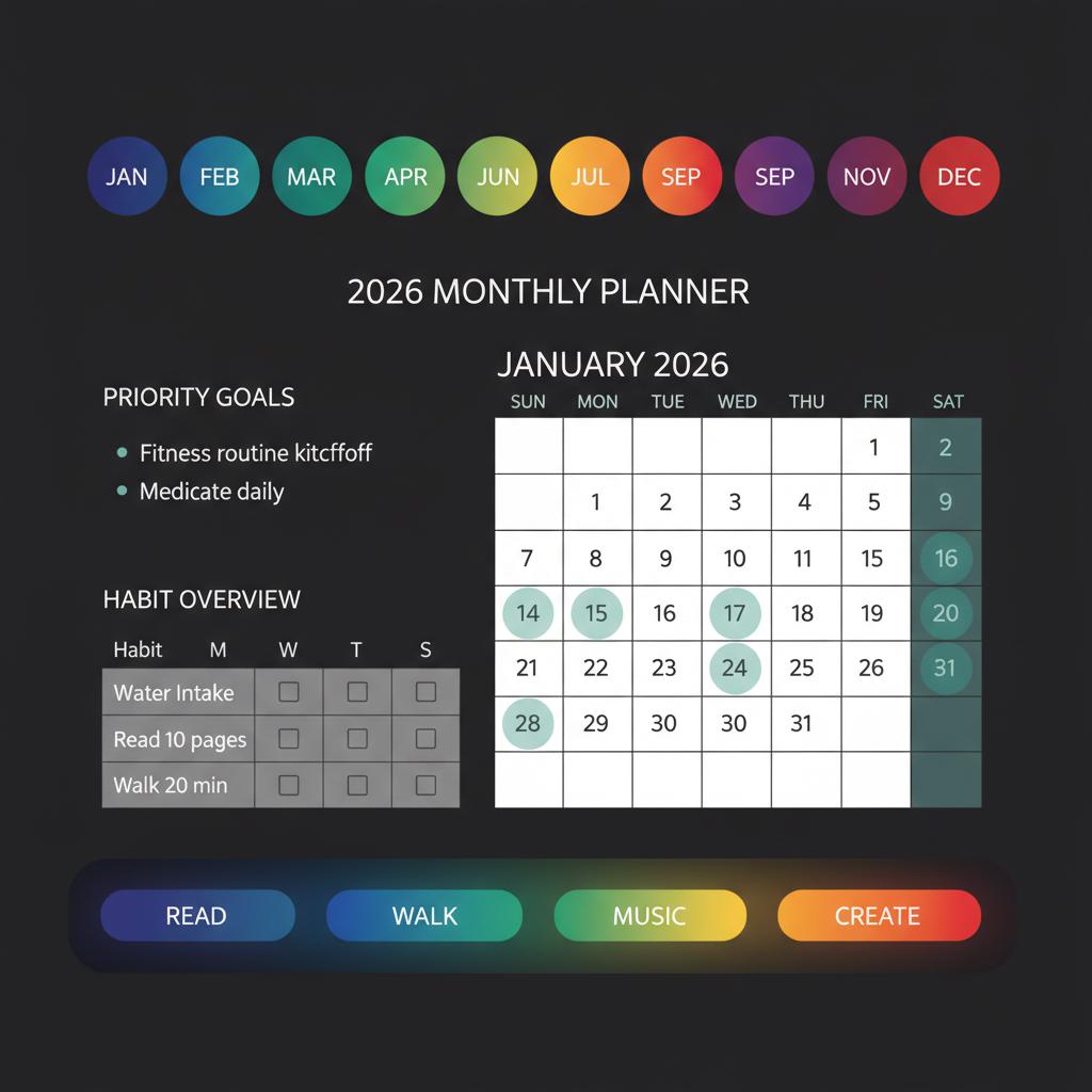 2026 ADHD Digital Planner Bundle | Hyperlinked Goodnotes | Daily Weekly ...
