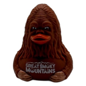Smoky Mountains Bigfoot Rubber Duck | Sasquatch Souvenir, National Park Decor | Gatlinburg Souvenir