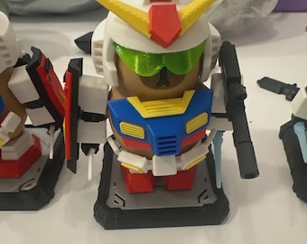 Gundam Capybara Figur: Magnetisch verbunden
