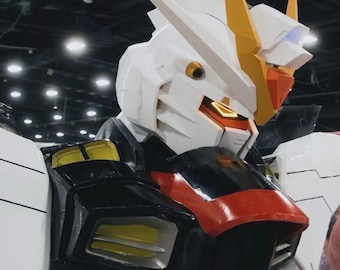 Casco Gundam LED: Freedom Strick Cosplay, Decorazione Anime (50x50x50cm)