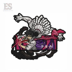 Geborduurd embleem van een anime/manga tovenaar.