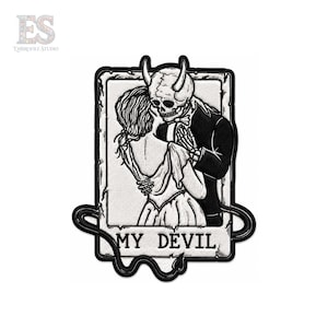 My Devil - Skeleton With Girl Anime Manga Embroidered Patch
